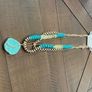 Turquoise and Gold Women's Necklace